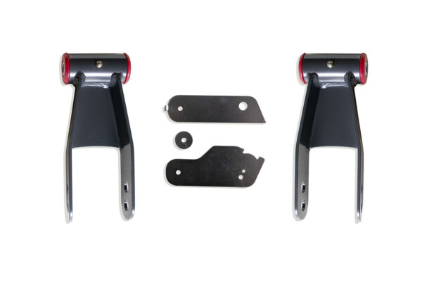 2019-2025 SILVERADO/SIERRA 1500 2WD/4WD 2" LOWERING SHACKLES & SENSOR BRACKETS (ADAPTIVE RIDE MODELS)