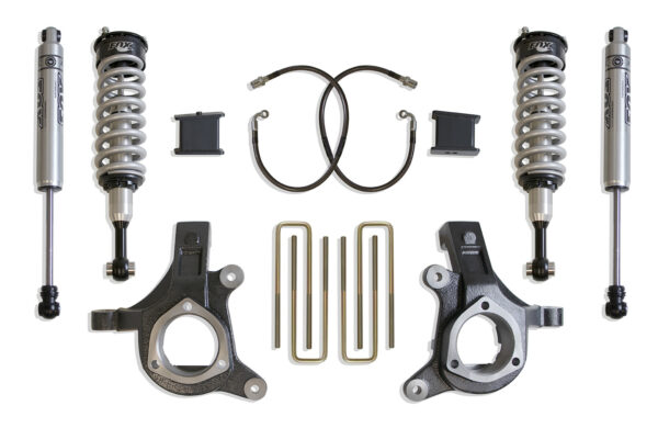 2007-2016 SILVERADO/SIERRA 1500 2WD 6" LIFT KIT (FOX SHOCKS) (CAST STEEL ARMS)