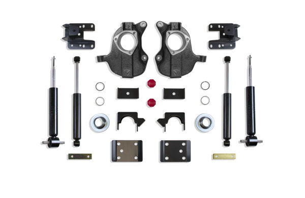 2016-2018 SILVERADO/SIERRA 1500 2WD/4WD 3"/5" - 4"/6" LOWERING KIT (SPINDLES/STRUTS) (STAMPED/ALUM ARMS)