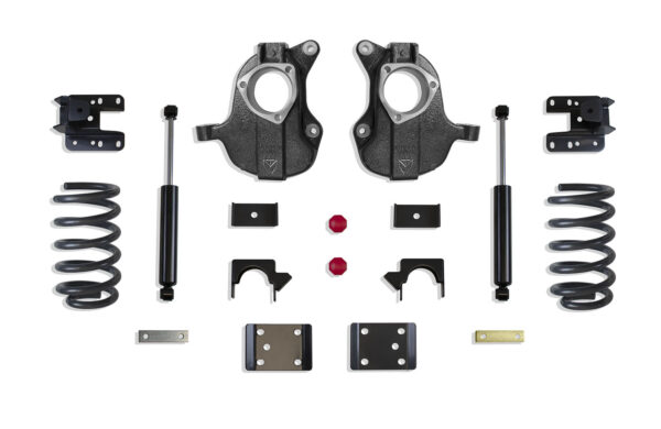 2016-2018 SILVERADO/SIERRA 1500 2WD/4WD 3"/5" LOWERING KIT (SPINDLES/COILS) (2DR, STAMPED/ALUM ARMS)