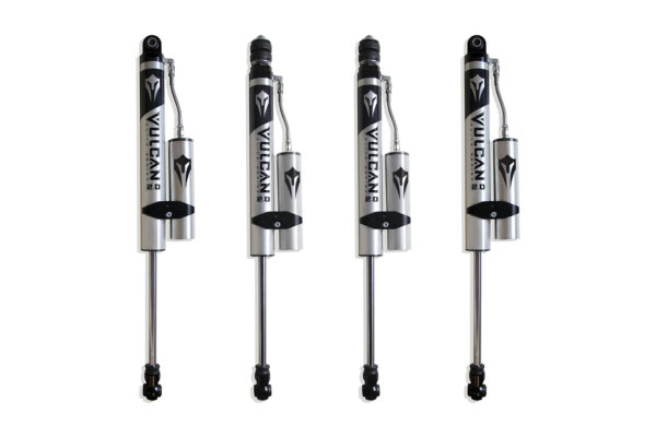 2013-2024 RAM 3500 4WD F&R VULCAN SERIES RESERVOIR SHOCKS - 4" LIFT HEIGHT (W/O FACTORY REAR AIR RIDE)