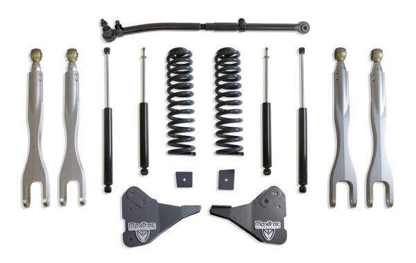 2023-2025 F-250/F-350 4WD DIESEL 2.5" COIL SPRING LEVELING KIT W/ 4-LINKS (MAX TRAC SHOCKS)