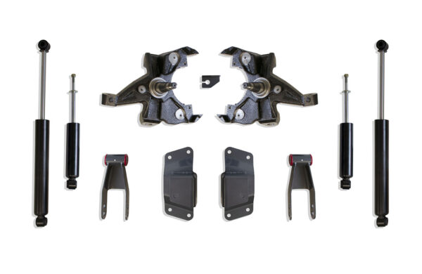 1988-1991 SILVERADO/SIERRA 1500 2WD 2"/4" LOWERING KIT (SPINDLES, LD ROTORS)