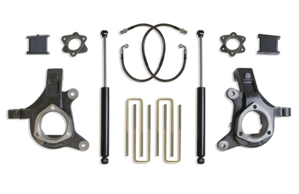 2007-2016 SILVERADO/SIERRA 1500 2WD 6" LIFT KIT (MAX TRAC SHOCKS) (CAST STEEL ARMS)