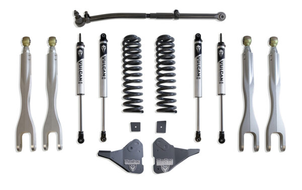 2023-2025 F-250/F-350 4WD DIESEL 2.5" COIL SPRING LEVELING KIT W/ 4-LINKS (VULCAN SHOCKS)