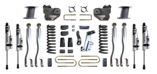 2013-2018 RAM 3500 4WD DIESEL 8" LIFT KIT W/ 4-LINKS (VULCAN RESERVOIR SHOCKS) (FACTORY REAR AIR RIDE)
