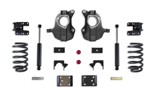 2016-2018 SILVERADO/SIERRA 1500 2WD/4WD 3"/5" LOWERING KIT (SPINDLES/COILS) (4DR, STAMPED/ALUM ARMS)