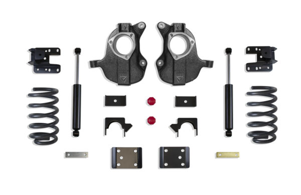 2016-2018 SILVERADO/SIERRA 1500 2WD/4WD 4"/6" LOWERING KIT (SPINDLES/COILS) (2DR, STAMPED/ALUM ARMS)