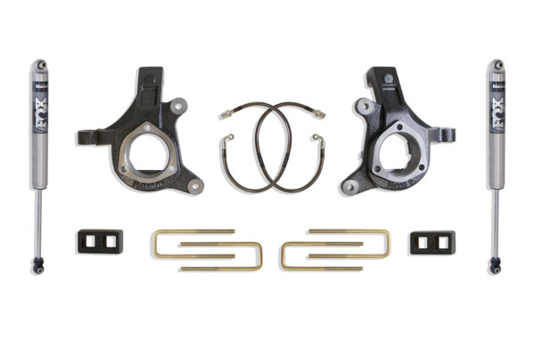 2007-2016 SILVERADO/SIERRA 1500 2WD 3" LIFT KIT (FOX SHOCKS) (CAST STEEL ARMS)