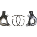2007-2016 SILVERADO/SIERRA 1500 2WD & 2007-2014 GM SUV 2WD 3" LIFT SPINDLES W/ BRAKE LINES (CAST STEEL ARMS)