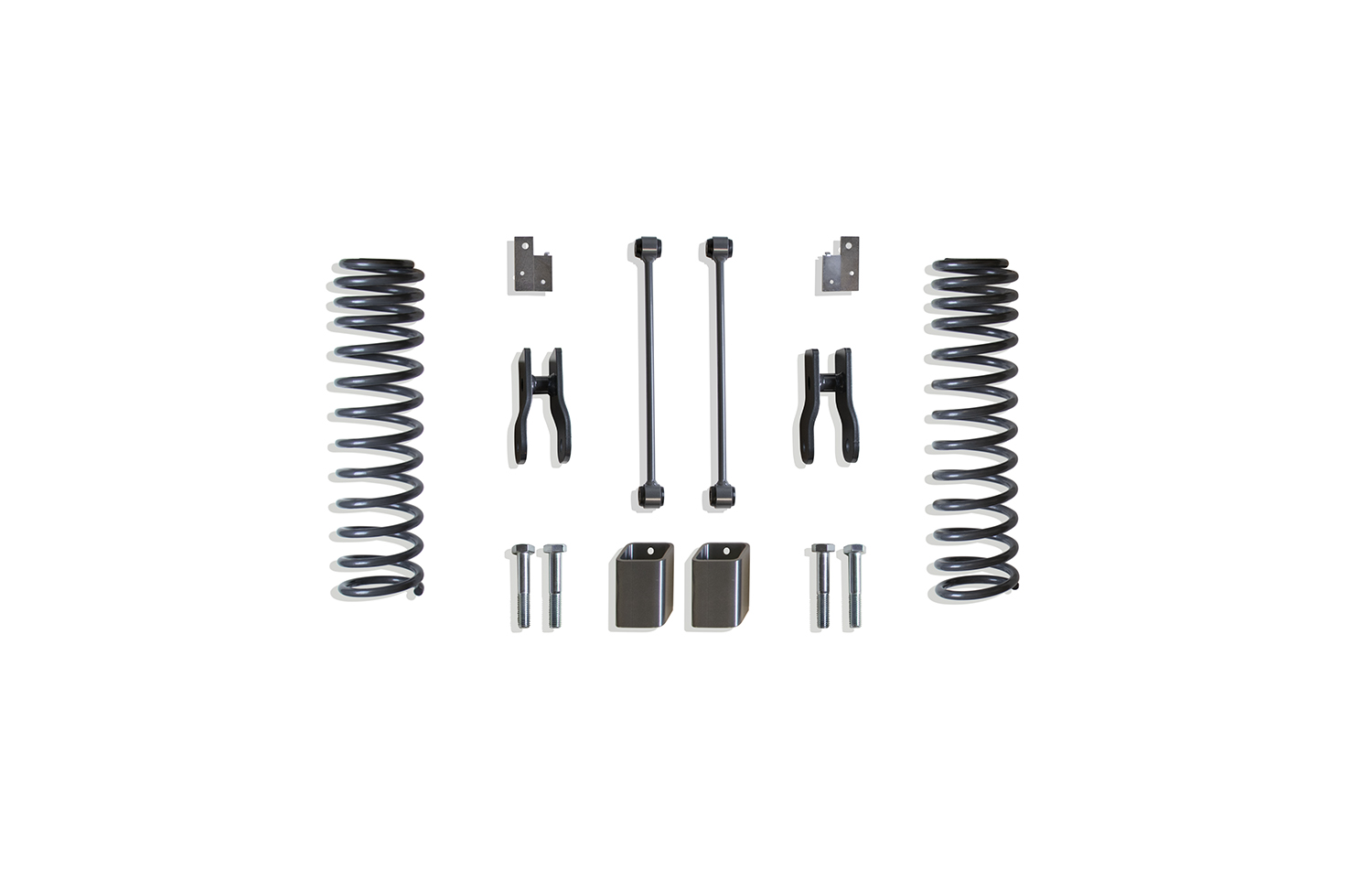 2020-2024 JEEP GLADIATOR REAR COILS, SWAY BAR LINKS, R. SHOCK EXT & MISC. BRACKETS - 4.5" LIFT HEIGHT (BOX 2 OF 2)