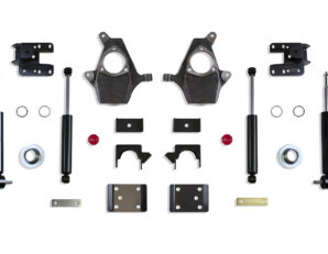 2007-2016 SILVERADO/SIERRA 1500 2WD/4WD 3"/5" - 4"/6" LOWERING KIT (SPINDLES/STRUTS) (CAST STEEL ARMS)