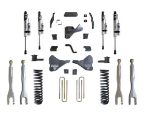 2023-2025 F-250/F-350 4WD DIESEL 4" LIFT KIT W/ 4-LINKS (VULCAN RESERVOIR SHOCKS)