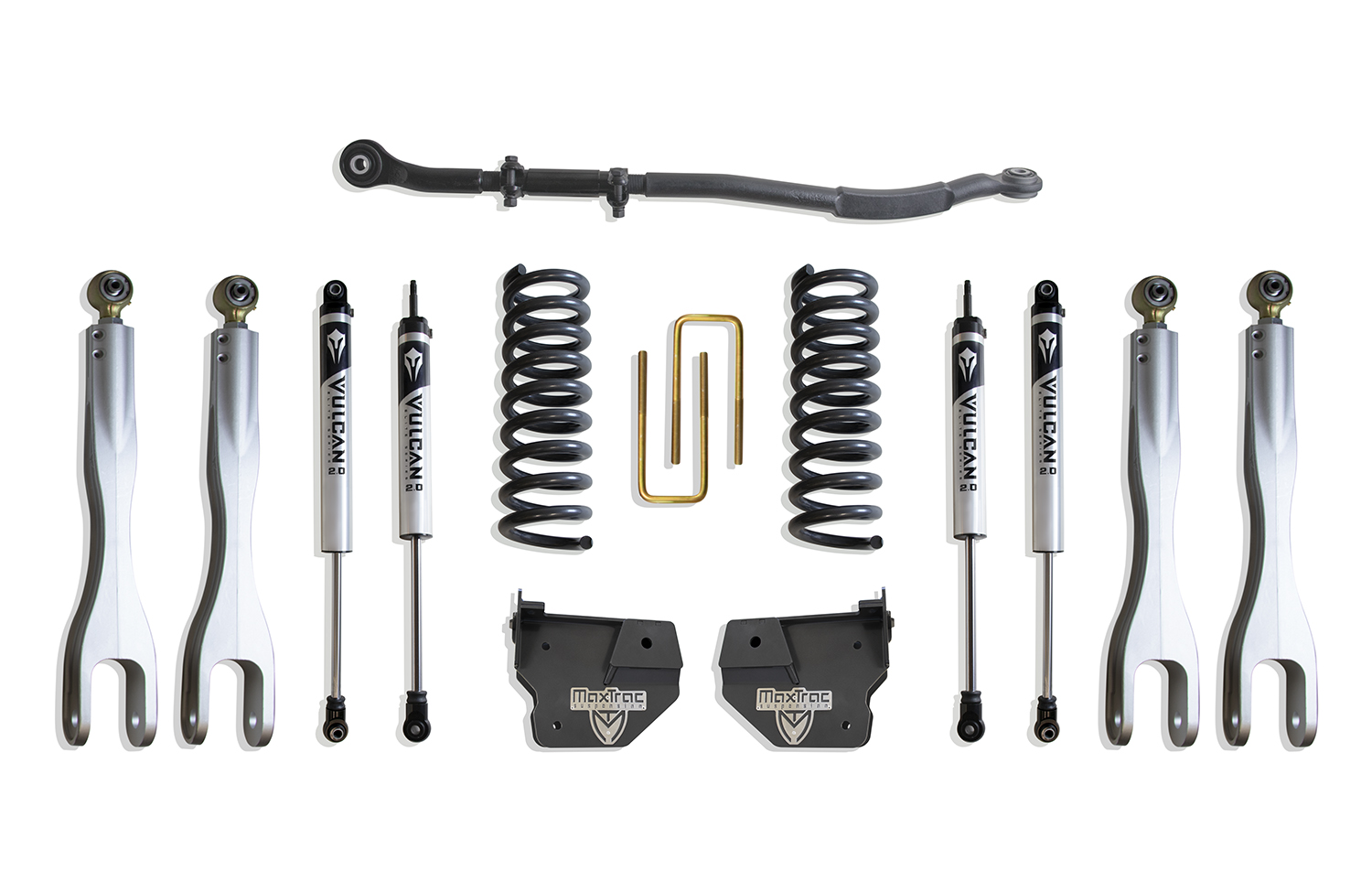 2013-2024 RAM 3500 4WD DIESEL 2.5" LIFT KIT W/ 4-LINKS (VULCAN SHOCKS)