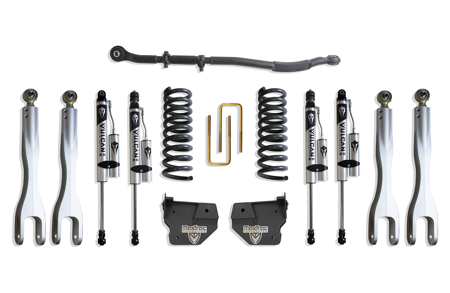 2013-2024 RAM 3500 4WD DIESEL 2.5" LIFT KIT W/ 4-LINKS (VULCAN RESERVOIR SHOCKS)