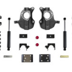 2016-2018 SILVERADO/SIERRA 1500 2WD/4WD 3"/5" LOWERING KIT (SPINDLES/COILS) (4DR, STAMPED/ALUM ARMS)