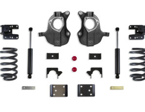 2016-2018 SILVERADO/SIERRA 1500 2WD/4WD 3"/5" LOWERING KIT (SPINDLES/COILS) (4DR, STAMPED/ALUM ARMS)