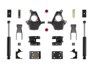 2007-2016 SILVERADO/SIERRA 1500 2WD/4WD 2"/4" LOWERING KIT (SPINDLES, CAST STEEL ARMS)