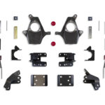 2014-2016 SILVERADO/SIERRA 1500 2WD/4WD 2"/4" LOWERING KIT (MAGNERIDE MODELS) (SPINDLES, CAST STEEL ARMS)