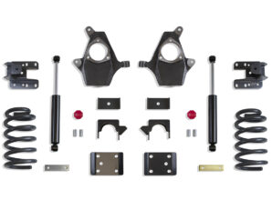 2014-2018 SILVERADO/SIERRA 1500 2WD/4WD 4"/6" LOWERING KIT (SPINDLES/COILS, SINGLE CAB, CAST STEEL ARMS)