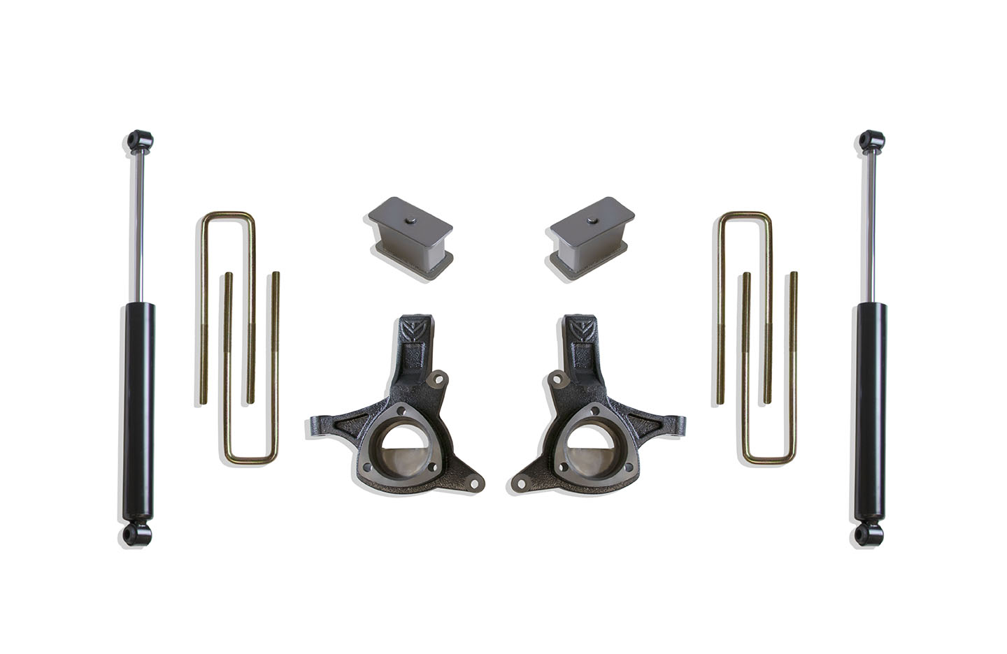 2007-2016 SILVERADO/SIERRA 1500 2WD 4.5" LIFT KIT (MAX TRAC SHOCKS) (CAST STEEL ARMS)