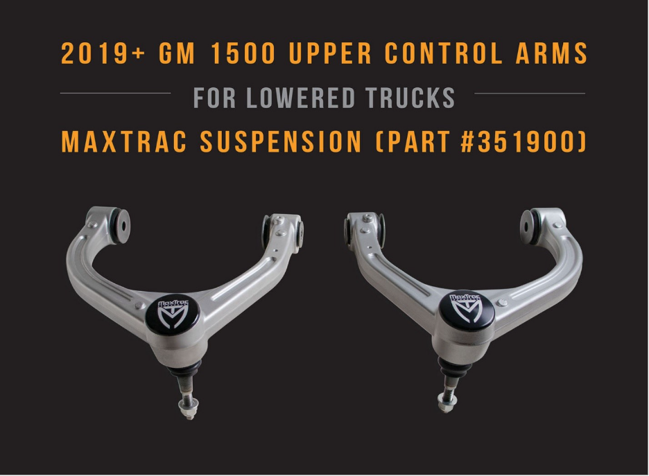 2019+ GM 1500 Upper Control Arms for Lowered Trucks